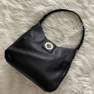 Like new kate spade black leather Chrystie Street shoulder bag w/ gold hardware